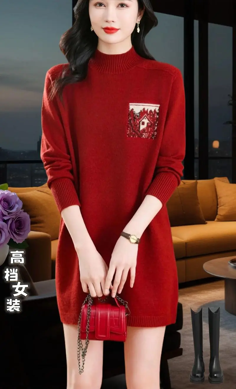 长款毛衣大衣怎么搭配图片