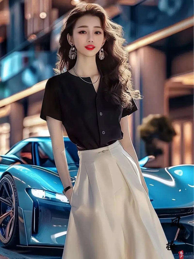 裙子领口低怎么搭配