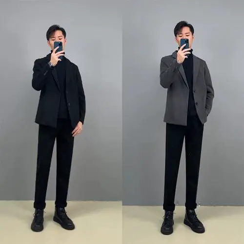 男生小西装外套怎么搭配什么裤子和鞋子好看吗