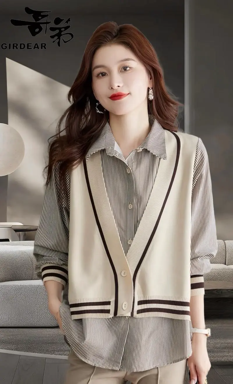 女士衬衣毛衣怎么搭配裤子好看图片