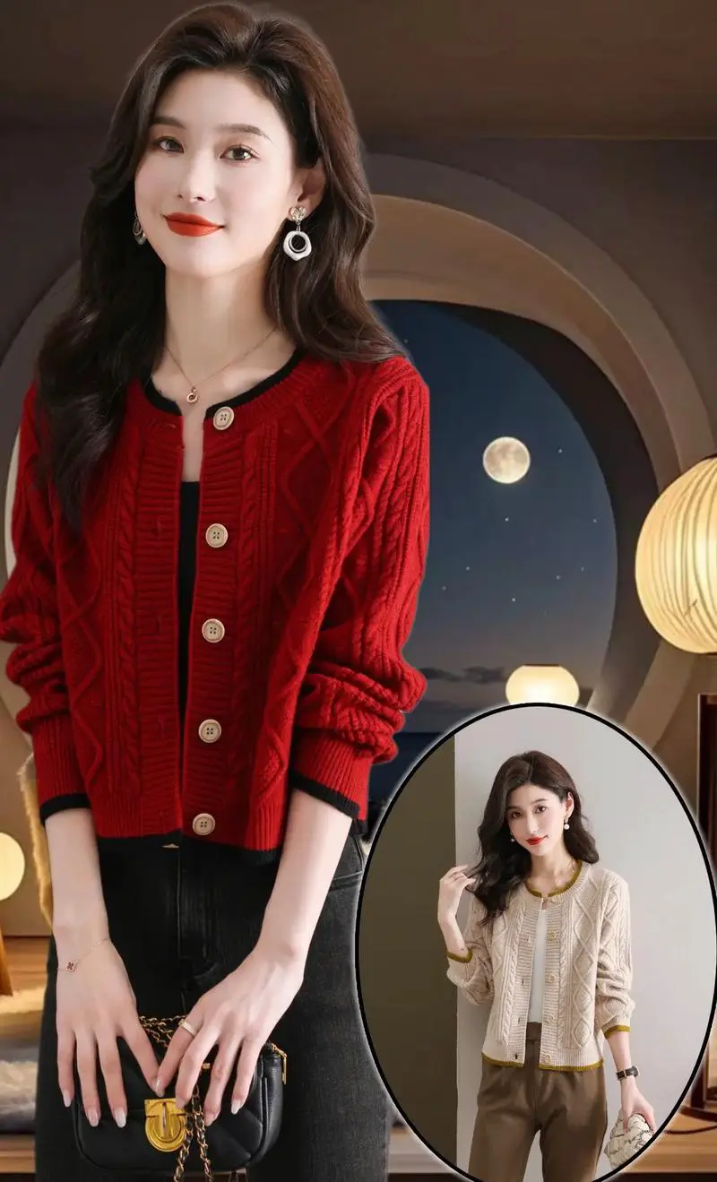 短款短款针织开衫怎么搭配图片