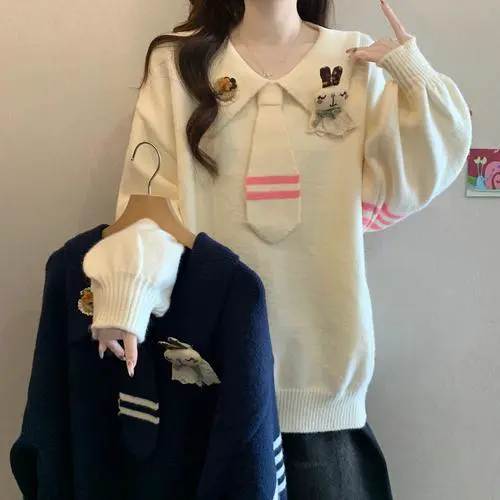 套头大毛衣怎么搭配图片