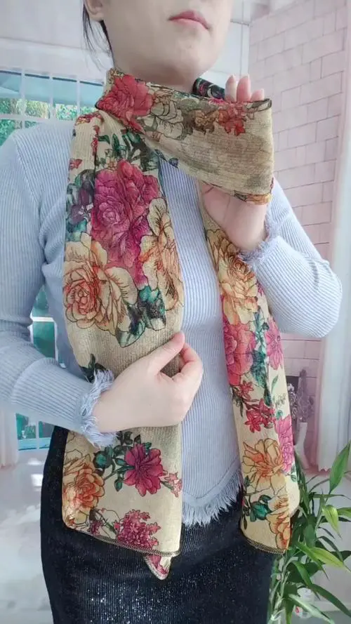 大纱巾怎么搭配