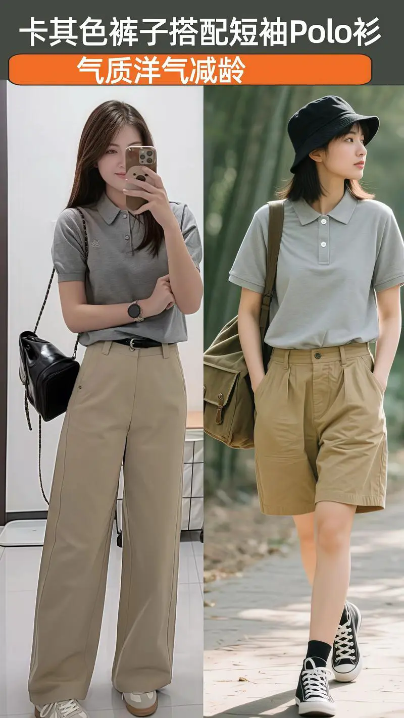 卡其色色裤子怎么搭配
