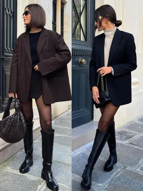 长腿靴子怎么搭配图