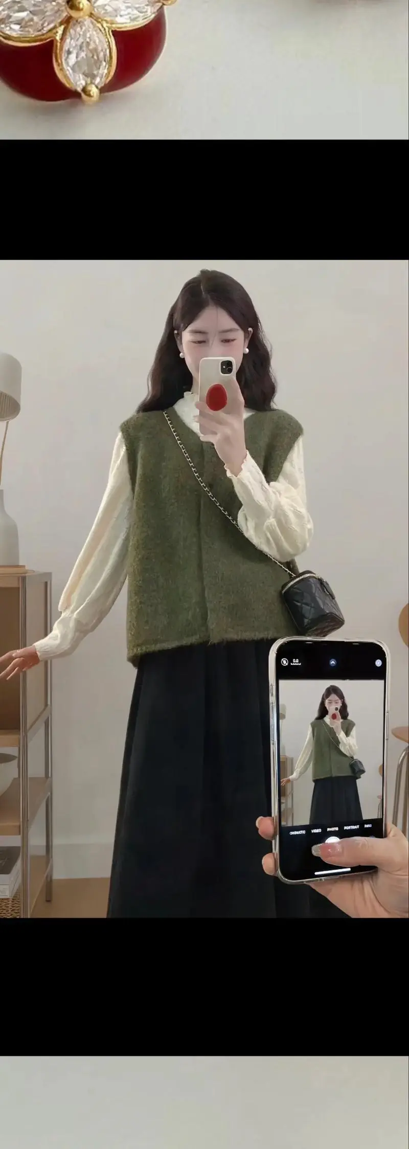 毛衣背心怎么搭配好看