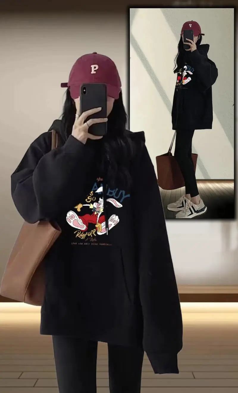 长版卫衣女怎么搭配图片