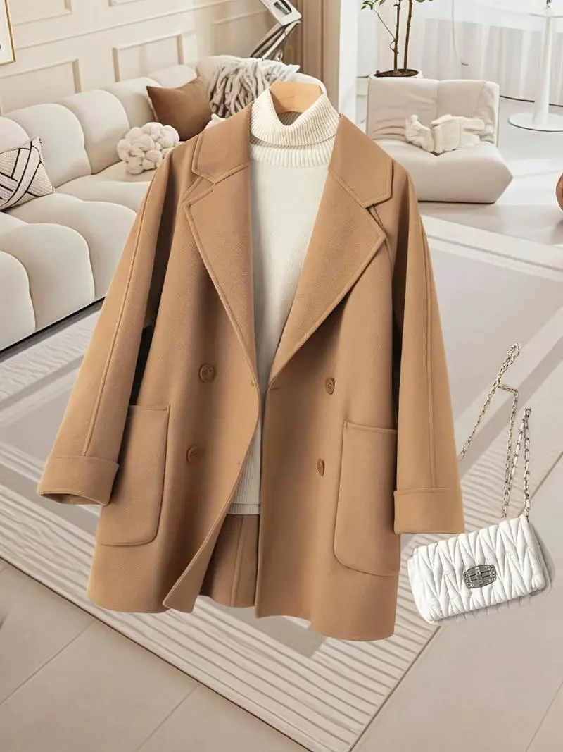 小领羊绒大衣怎么搭配图片