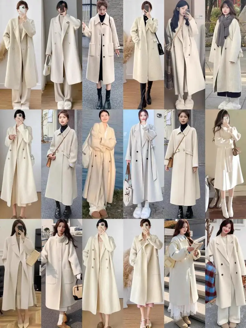 米色休闲风衣怎么搭配图片