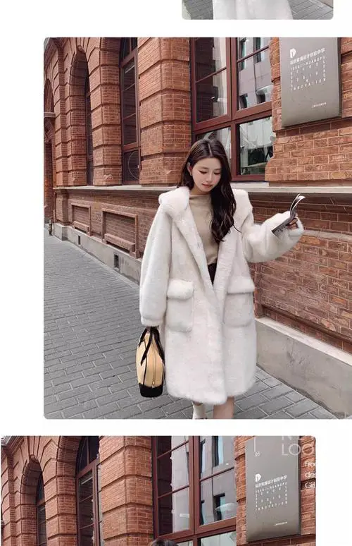 中长款白色貂皮怎么搭配图片