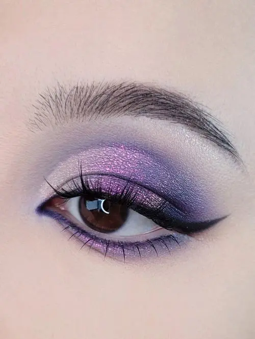 眼影粉色和紫色怎么搭配好看