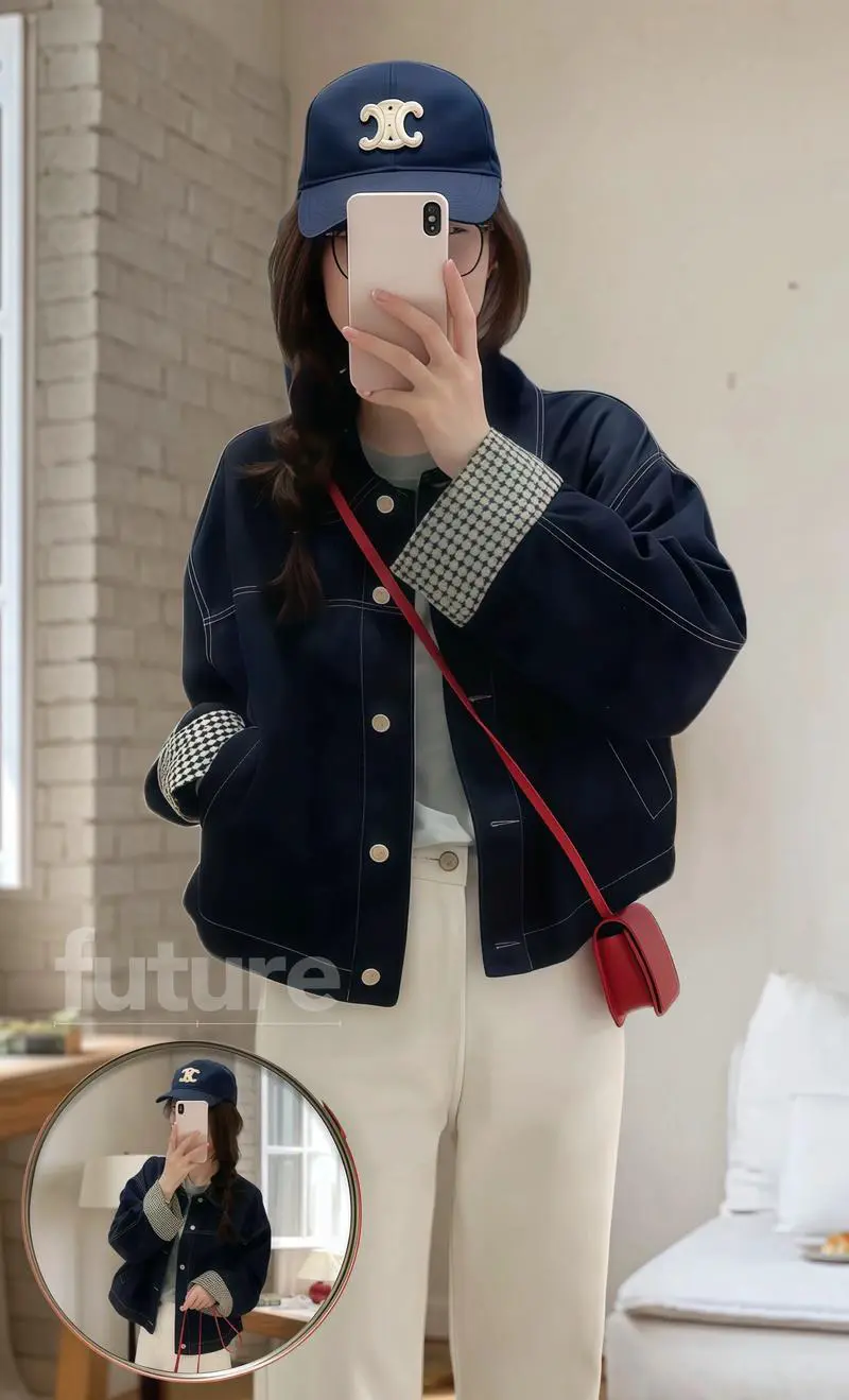 短牛仔外套搭配什么裤子