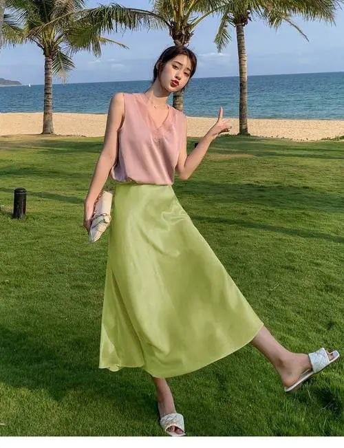 绿裙子怎么搭配图片大全集