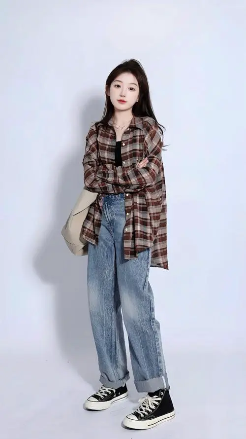 女士休闲衬衣怎么搭配图片