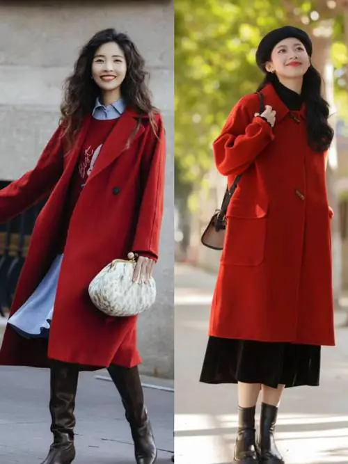 红色大衣内搭什么好看