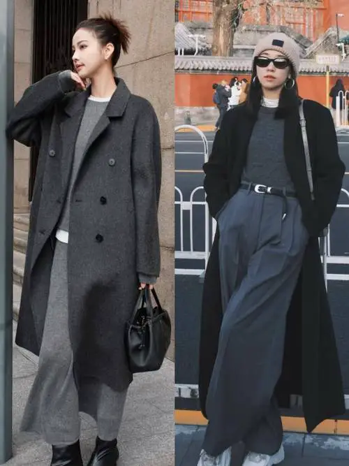 中款大衣下身怎么搭配衣服
