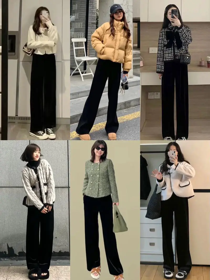 丝绒的裤子怎么搭配