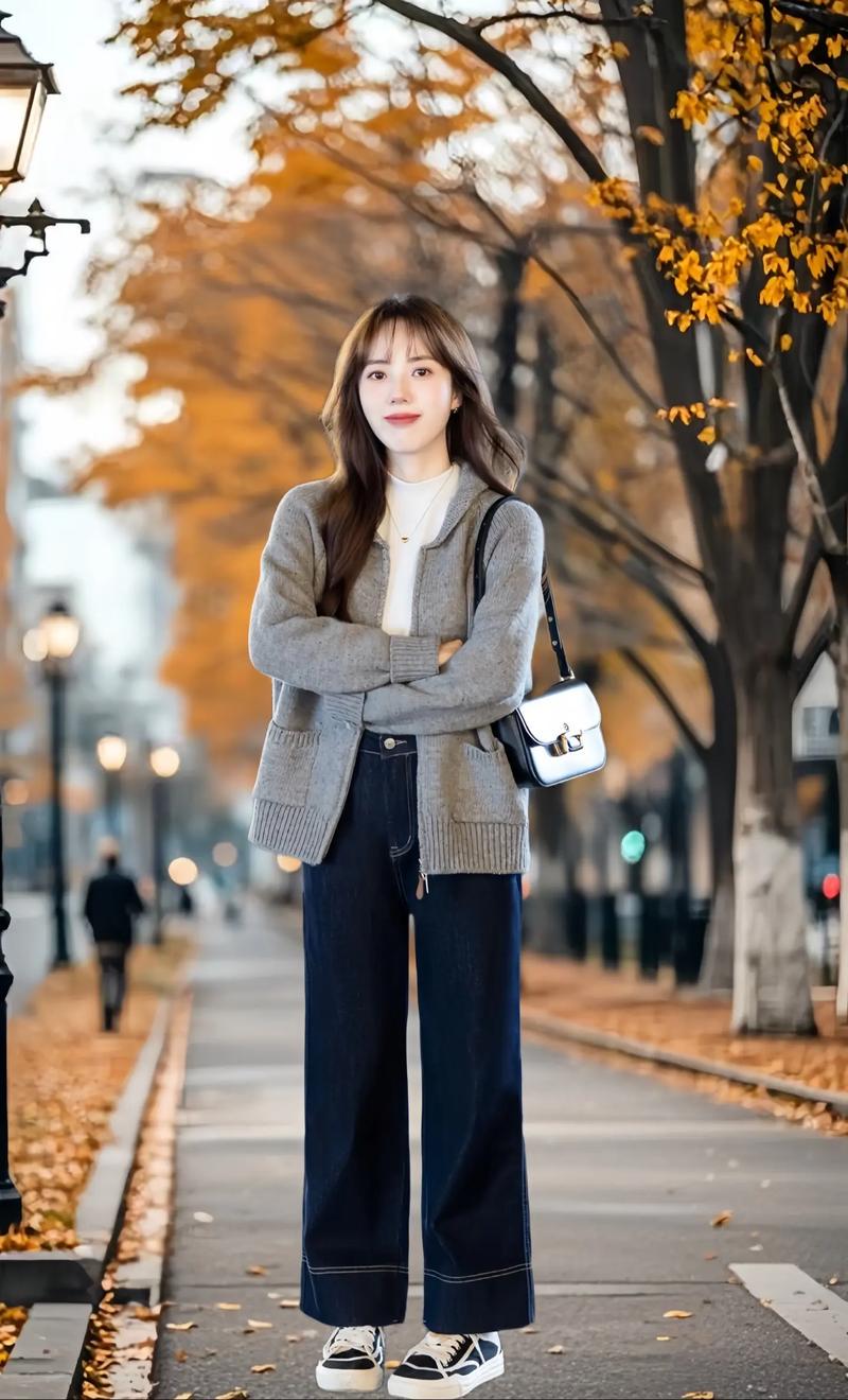 针织开衫怎么搭配裤子好看