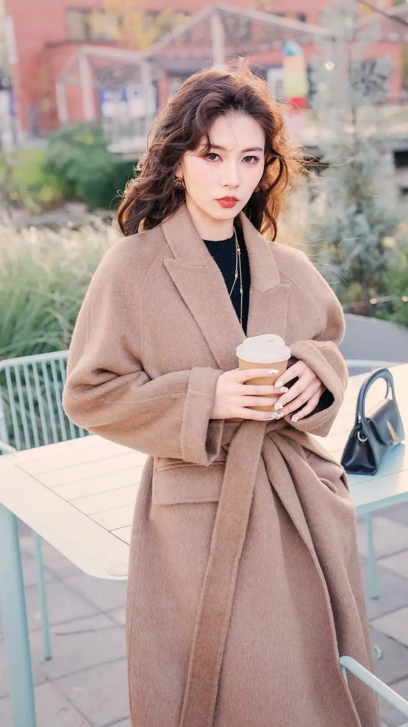 卡其棕的外套怎么搭配图片