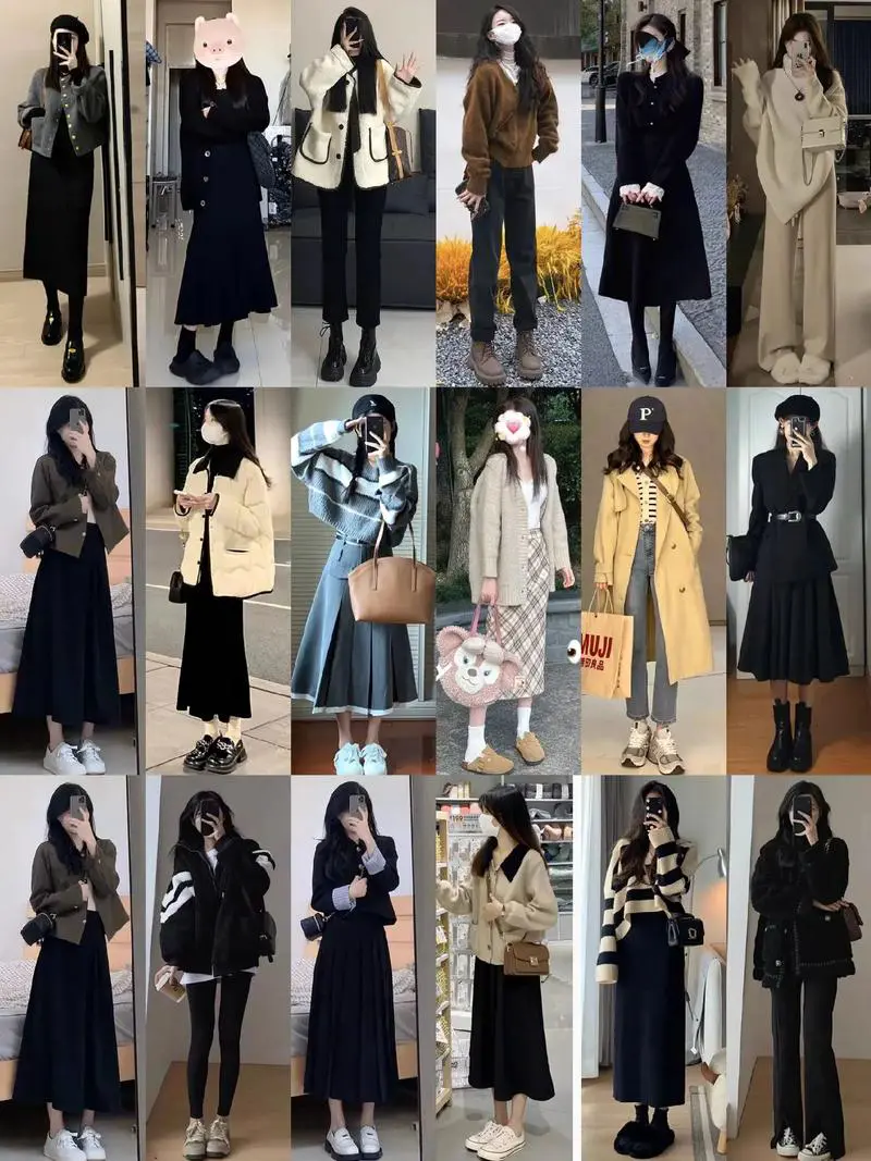 冬裙里面怎么搭配图片