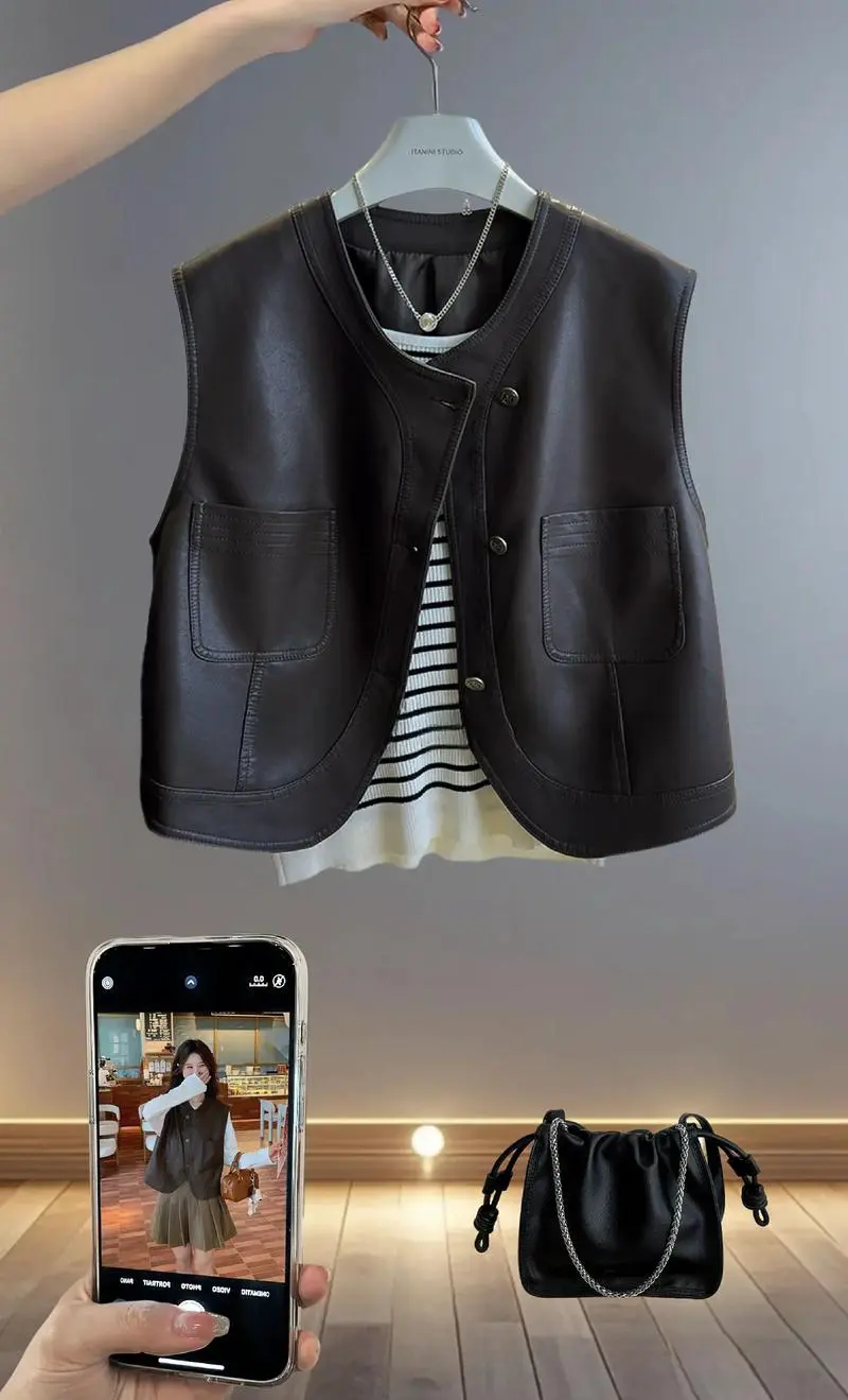 皮马甲怎么搭配好看