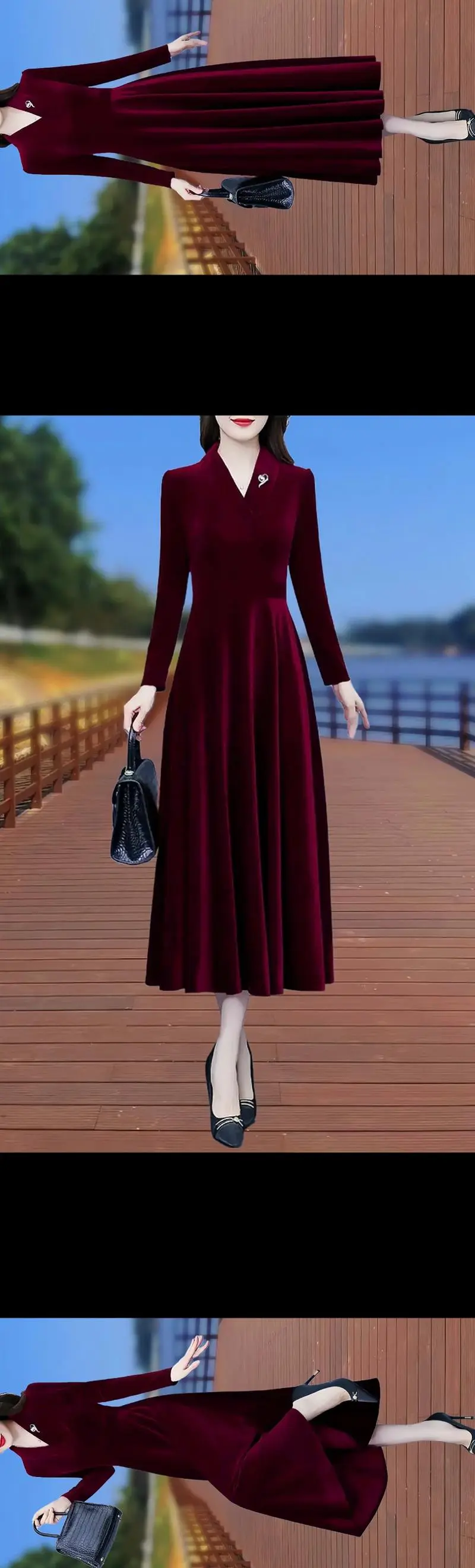 金丝绒裙子配什么上衣