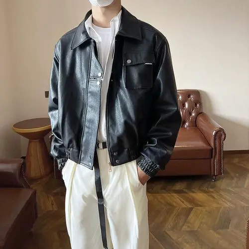 男士皮衣夹克外套怎么搭配图片2015