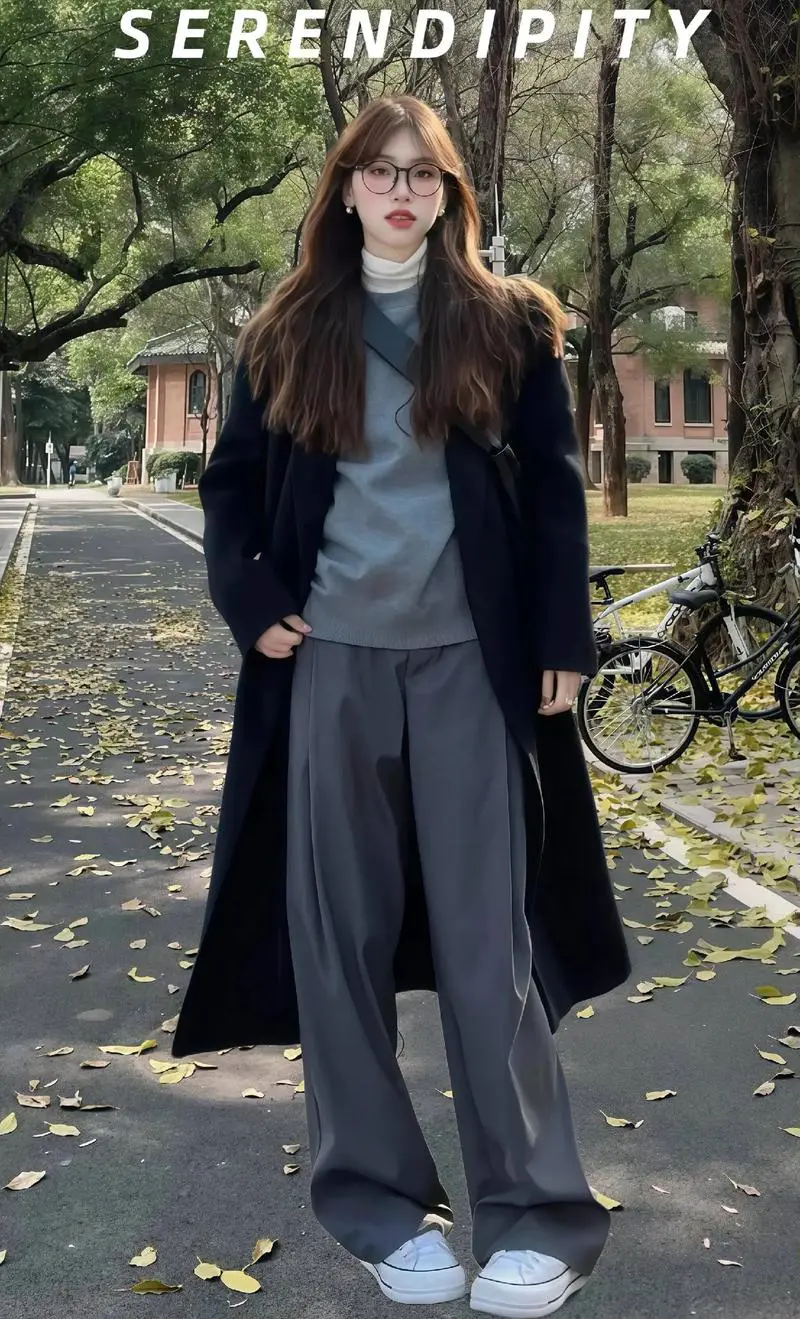 韩版长衣怎么搭配图片