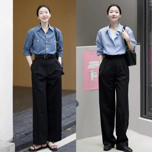 衬衫和裤子怎么搭配图片