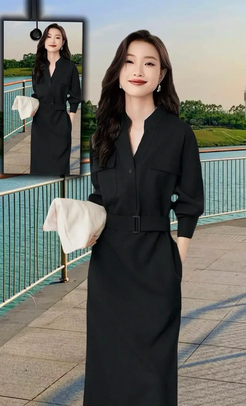 长袖衬衫裙怎么搭配图片