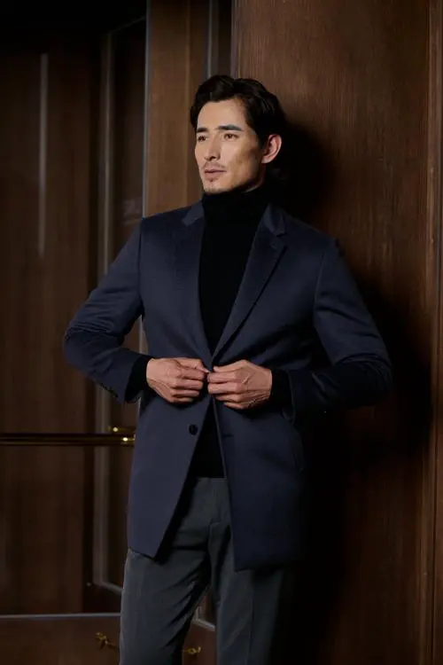 男士短版大衣怎么搭配图片