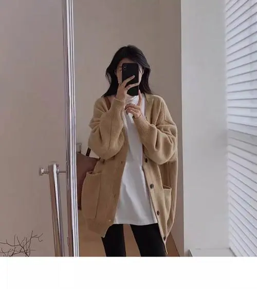 开衫黑灰中长款怎么搭配什么裤子好看