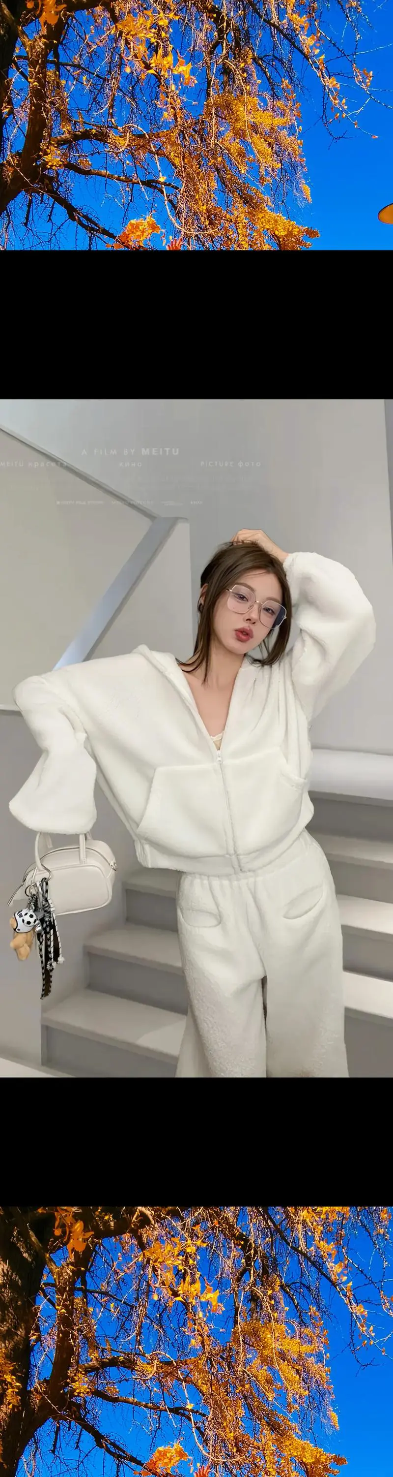 连帽白卫衣怎么搭配