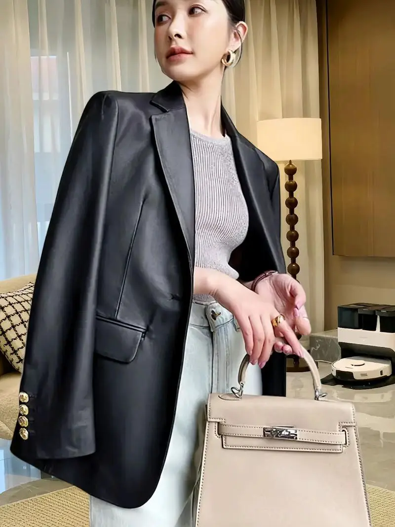 西服皮衣怎么搭配图片