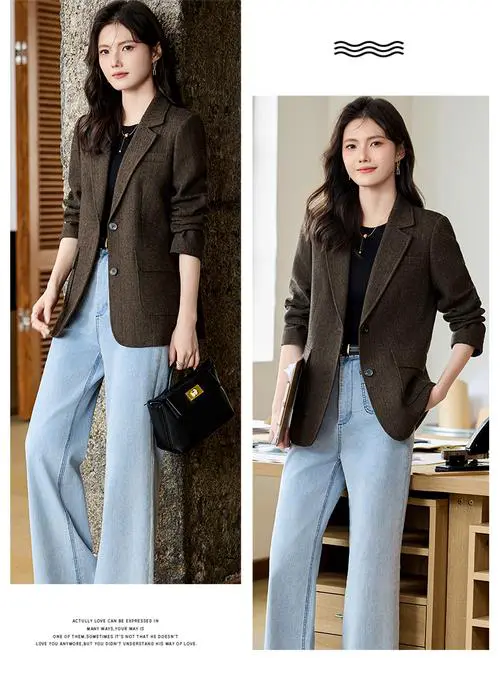 羊毛呢西服外套怎么搭配图片