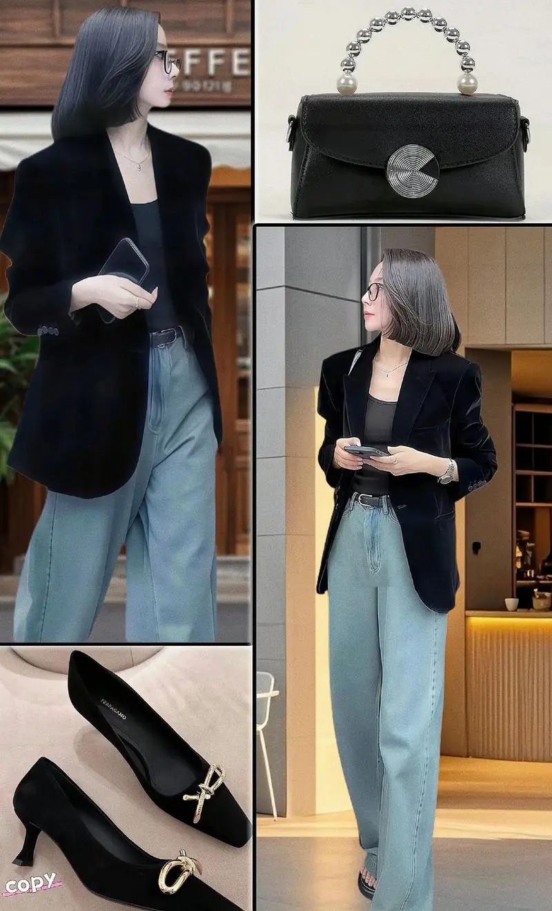 丝绒西服可以怎么搭配