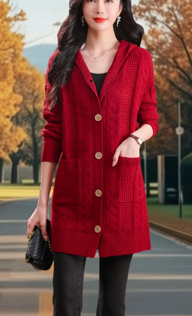 女士针织长开衫毛衣怎么搭配什么裤子好看吗