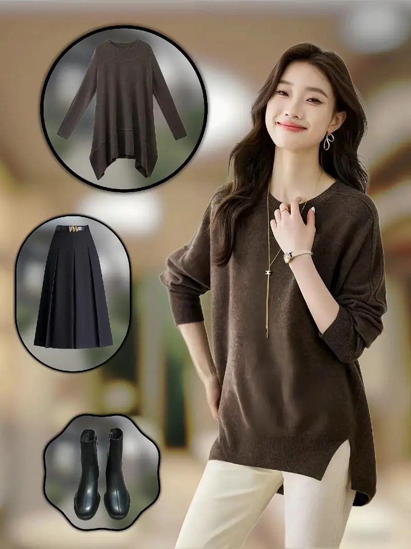 中长羊毛衫该怎么搭配什么裤子