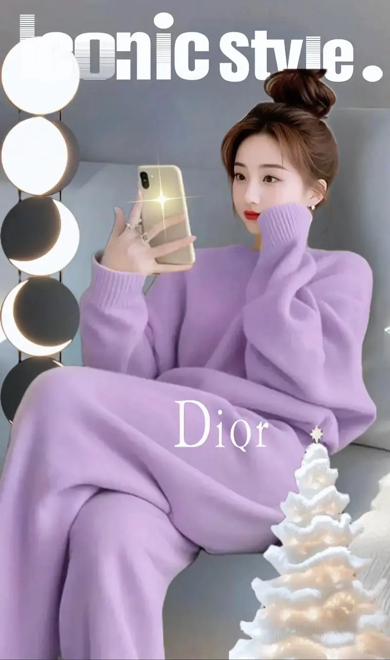 紫色的毛衣怎么搭配