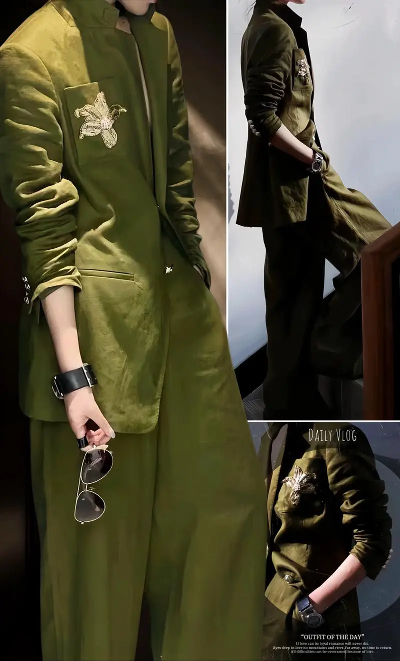 军绿西装上衣怎么搭配