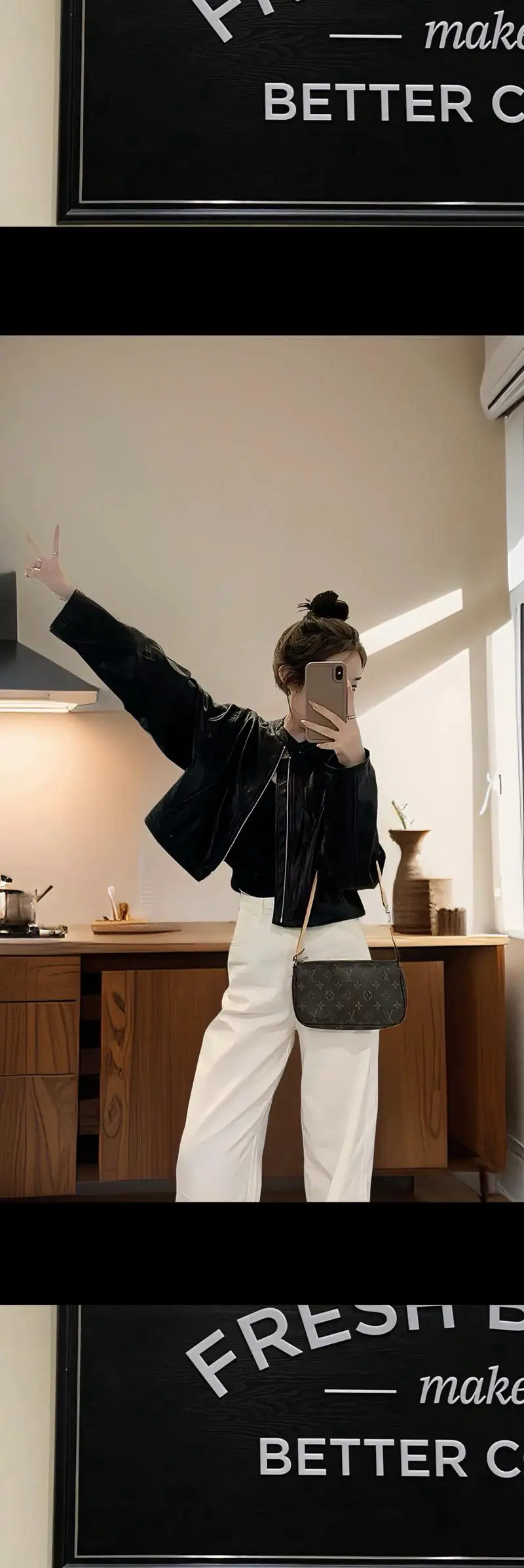 黑色皮夹克怎么搭配 女装