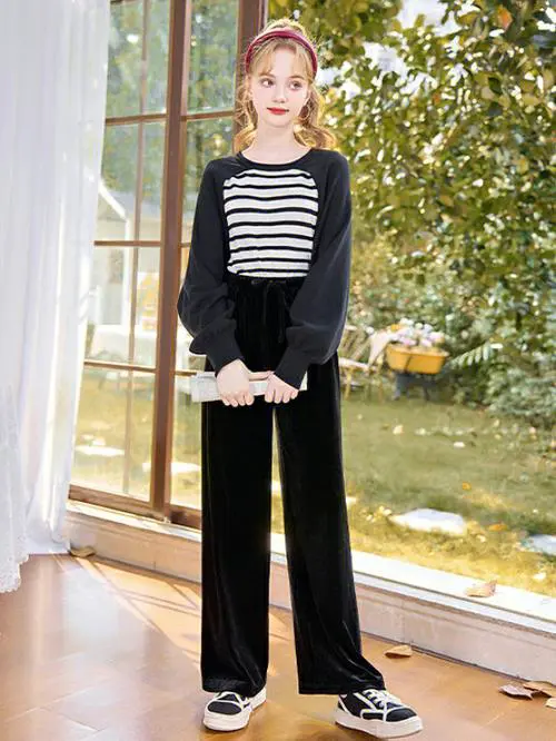 丝绒长裤怎么搭配