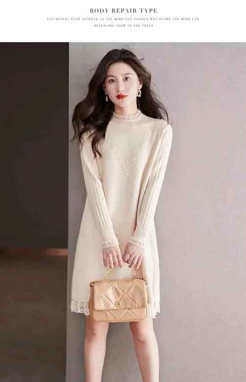 长款连衣裙毛衣怎么搭配