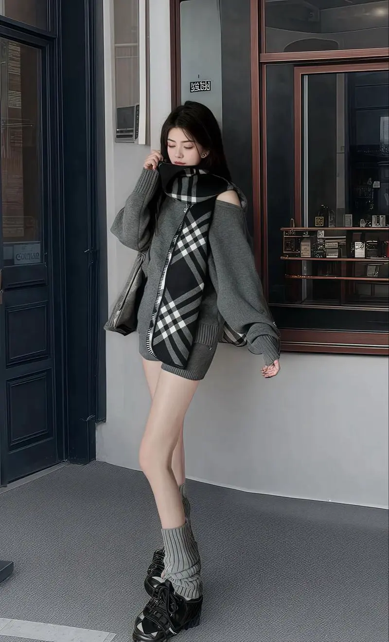 针织毛毛衣怎么搭配