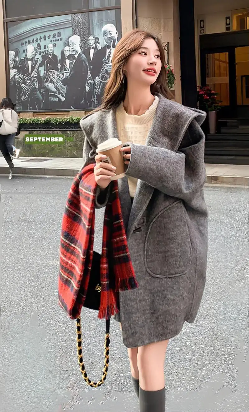 连帽羊毛大衣怎么搭配