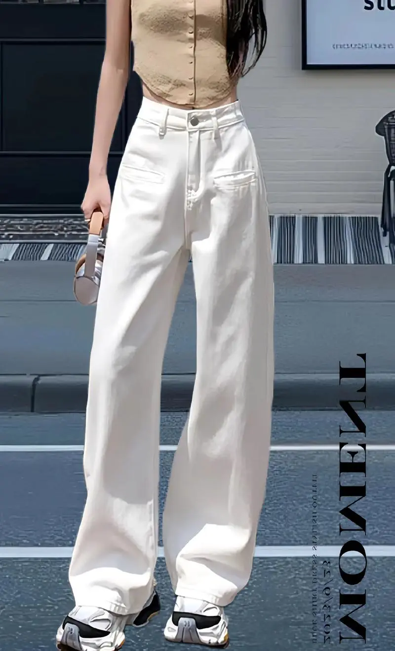 白色宽松的裤子怎么搭配衣服好看