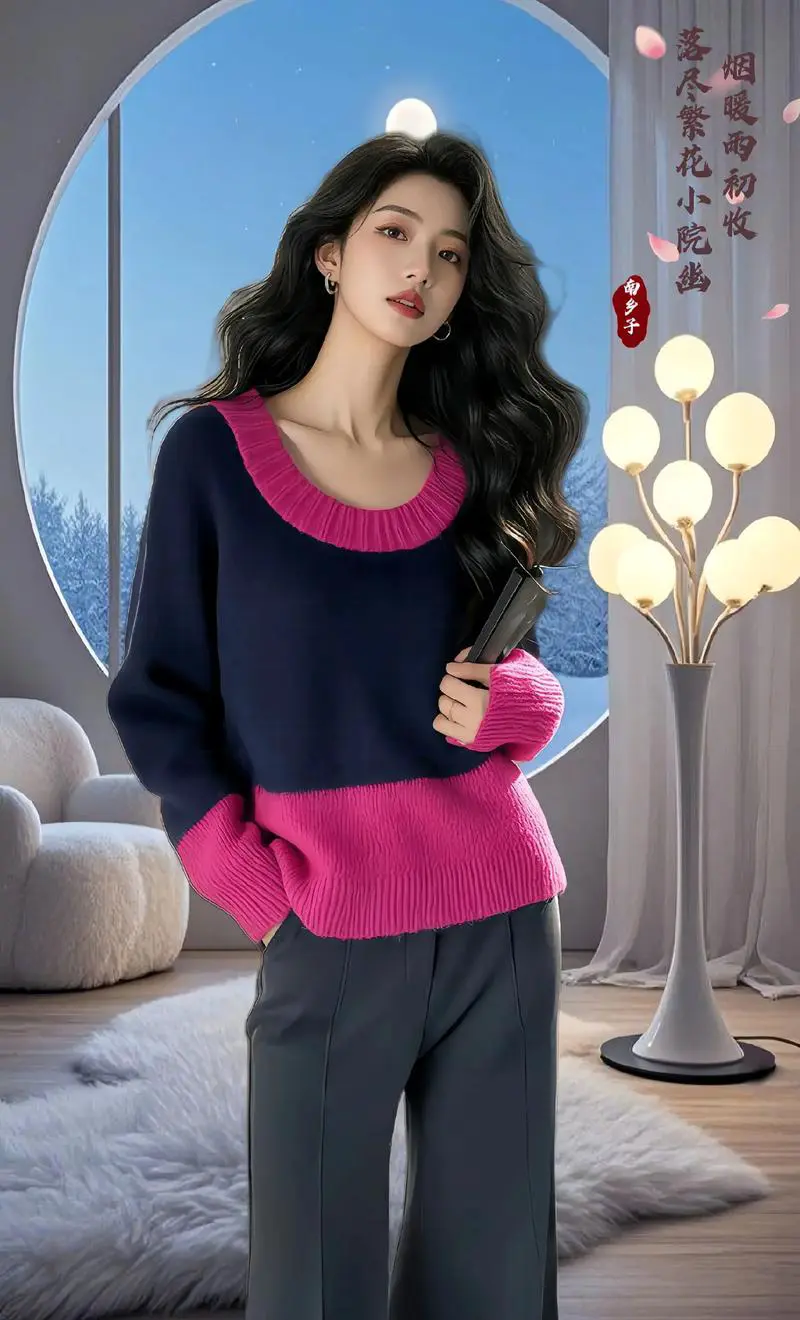 套头款毛衣怎么搭配外套