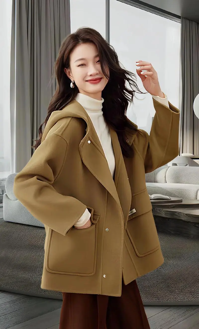 连帽羊毛大衣怎么搭配