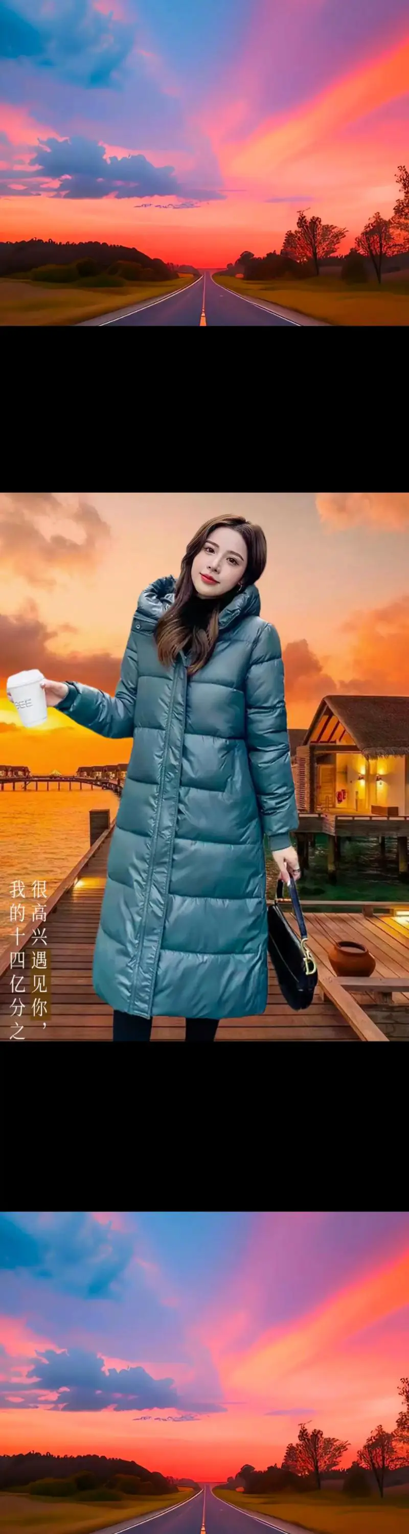 棉衣长款怎么搭配