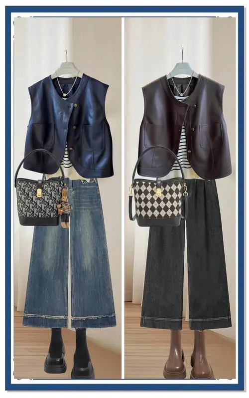 皮马甲怎么搭配好看